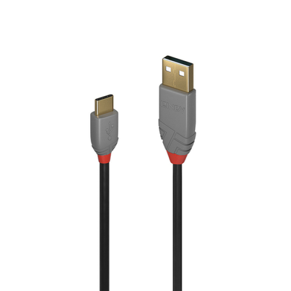 Lindy 36887 cable USB 2 m USB 2.0 USB A USB C Negro