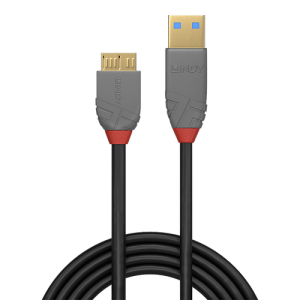 Alternative view of Lindy 36768 cable USB 3 m USB 3.2 Gen 1 (3.1 Gen 1) USB A Micro-USB B Negro
