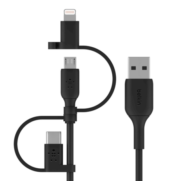 Belkin BOOST CHARGE cable USB 1 m USB A USB C/Micro-USB B/Lightning Negro