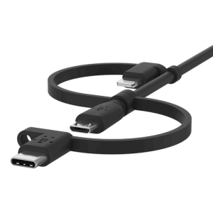 Belkin BOOST CHARGE cable USB 1 m USB A USB C/Micro-USB B/Lightning Negro Belkin BOOST CHARGE cable USB 1 m USB A USB C/Micro-USB B/Lightning Negro