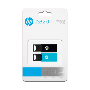 Pack 2 memorias usb 2.0 hp HPFD212-64-TWIN