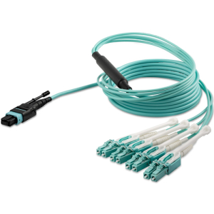 StarTech.com Cable de 1m de Fibra Óptica Dúplex Multimodo MTP(F)/PC a 4x LC/PC Multiconector OM3 - OFNP - Tipo A 8F - 50/125µm LOMMF - Redes de 40G - Baja Pérdida de Inserción -MPO