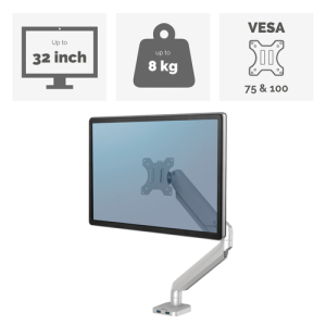 Fellowes 8056401 soporte para monitor 81,3 cm (32") Plata Escritorio Fellowes 8056401 soporte para monitor 81,3 cm (32") Plata Escritorio
