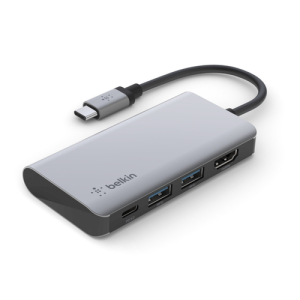 Belkin AVC006btSGY USB 3.2 Gen 1 (3.1 Gen 1) Type-C 5000 Mbit/s Plata