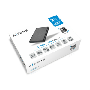 AISENS Caja Externa 2,5" ASE-2525B 9.5mm SATA a USB 3.0/USB3.1 Gen1, Negra