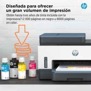 HP Smart Tank Impresora multifunción 7306, Impresión, escaneado, copia, AAD y Wi-Fi, AAD de 35 hojas; Escanear a PDF; Impresión a doble cara