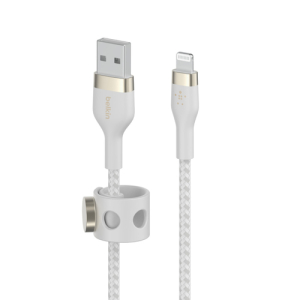 Alternative view of Belkin CAA010BT1MWH cable USB 1 m USB A USB C/Lightning Blanco