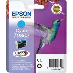 Epson Hummingbird Cartucho T0802 cian