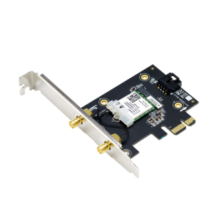 ASUS PCE-AX1800 - Adaptador de red - PCIe - 802.11a, 802.11b/g/n, 802.11ax (Wi-Fi 6), Bluetooth 5.2 ASUS PCE-AX1800 - Adaptador de red - PCIe - 802.11a, 802.11b/g/n, 802.11ax (Wi-Fi 6), Bluetooth 5.2