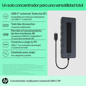 HP 50H98AA USB 3.2 Gen 1 (3.1 Gen 1) Type-C Negro HP 50H98AA USB 3.2 Gen 1 (3.1 Gen 1) Type-C Negro