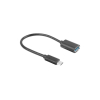 ADAPTADOR USB LANBERG USB-C M 3.1 A USB-A H 15CM OTG NEGRO