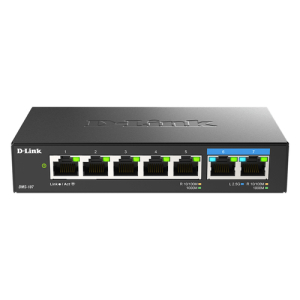 D-Link DMS-107 switch No administrado Gigabit Ethernet (10/100/1000) Negro
