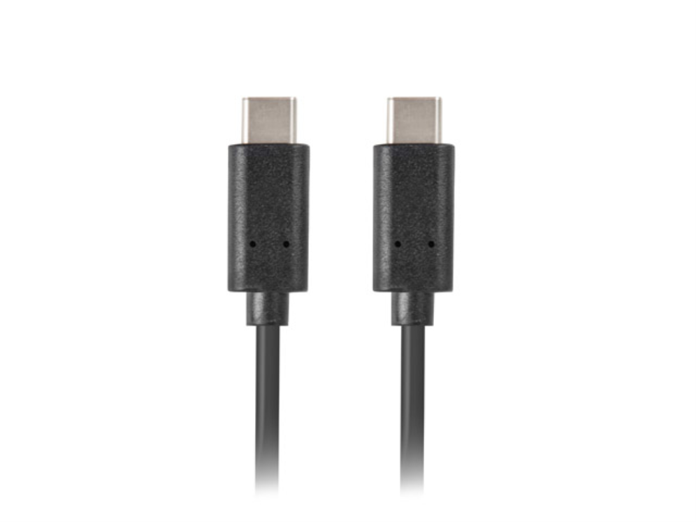 CABLE 2.0 LANBERG USB C MACHO/USB C MACHO 0.5M NEGRO CABLE 2.0 LANBERG USB C MACHO/USB C MACHO 0.5M NEGRO