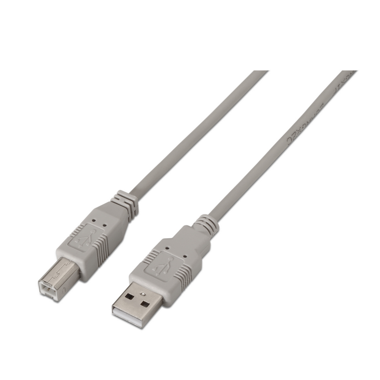 AISENS A101-0002 cable USB 1,8 m USB 2.0 USB A USB B Beige AISENS A101-0002 cable USB 1