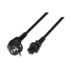 AISENS A132-0172 cable de transmisión Negro 1,5 m CEE7/7 C5 acoplador AISENS A132-0172 cable de transmisión Negro 1