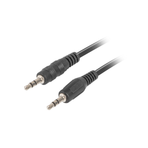 CABLE ESTEREO LANBERG JACK 3.5MM MACHO/JACK 3.5MM MACHO 1.2M NEGRO