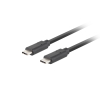 CABLE USB-C LANBERG 3.1 GEN 2 MACHO/MACHO 10GB/S PD100W 1M NEGRO CABLE USB-C LANBERG 3.1 GEN 2 MACHO/MACHO 10GB/S PD100W 1M NEGRO