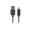 CABLE USB LANBERG 2.0 MACHO/USB C MACHO QUICK CHARGE 3.0 0.5M NEGRO CABLE USB LANBERG 2.0 MACHO/USB C MACHO QUICK CHARGE 3.0 0.5M NEGRO