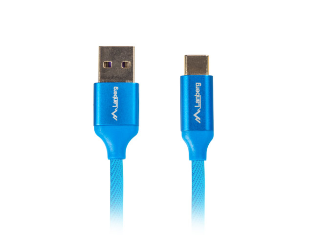 CABLE USB LANBERG 2.0 MACHO/USB C MACHO QUICK CHARGE 3.0 1.8M AZUL CABLE USB LANBERG 2.0 MACHO/USB C MACHO QUICK CHARGE 3.0 1.8M AZUL