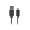 CABLE USB LANBERG 2.0 MACHO/USB C MACHO QUICK CHARGE 3.0 1.8M NEGRO CABLE USB LANBERG 2.0 MACHO/USB C MACHO QUICK CHARGE 3.0 1.8M NEGRO