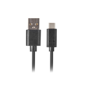 CABLE USB LANBERG 2.0 MACHO/USB C MACHO QUICK CHARGE 3.0 1.8M NEGRO