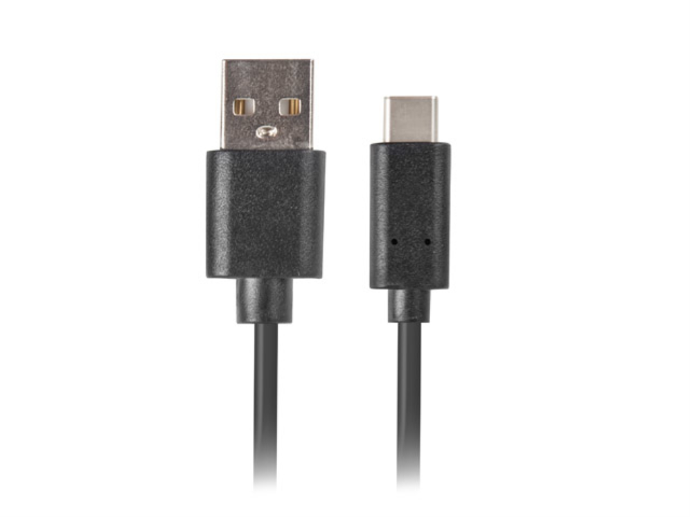 CABLE USB LANBERG 2.0 MACHO/USB C MACHO QUICK CHARGE 3.0 1.8M NEGRO CABLE USB LANBERG 2.0 MACHO/USB C MACHO QUICK CHARGE 3.0 1.8M NEGRO