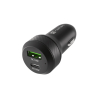 CARGADOR COCHE NATEC CONEY 1XUSB, 1XUSB-C QC3.0, PD 3.0 48W NEGRO CARGADOR COCHE NATEC CONEY 1XUSB