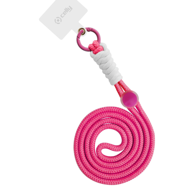 NECKLACE UNI NYLON PINK FL