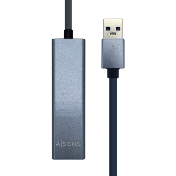 AISENS Conversor USB 3.0 a ethernet gigabit 10/100/1000 Mbps + Hub 3 x USB 3.0