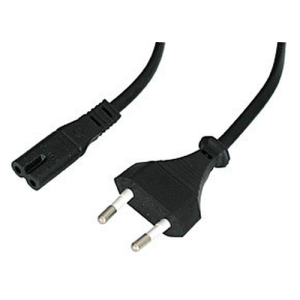 Lindy 30421 cable de transmisión Negro 2 m CEE7/16 C7 acoplador