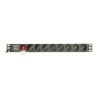 REGLETA RACK GEMBIRD 1U 16A 8 TOMAS NEGRO 3 M CON INTERRUPTOR REGLETA RACK GEMBIRD 1U 16A 8 TOMAS NEGRO 3 M CON INTERRUPTOR