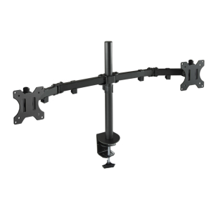 TooQ Soporte de Mesa Giratorio e Inclinable para 2 Pantallas (Monitor / TV Plasma / LCD / LED) 13” – 32”