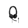 Kensington H1000 - Auricular - en oreja - cableado - USB-C - negro Kensington Auriculares supraaurales USB-C H1000