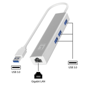 Alternative view of LevelOne USB-0503 adaptador y tarjeta de red Ethernet 1000 Mbit/s