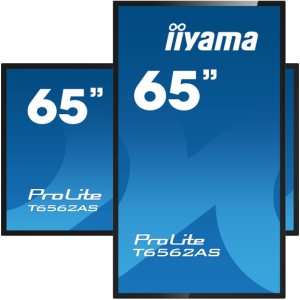 iiyama T6562AS-B1 pantalla de señalización Panel plano interactivo 163,8 cm (64.5") IPS 500 cd / m² 4K Ultra HD Negro Pantalla táctil Procesador incorporado Android 8.0 24/7 iiyama T6562AS-B1 pantalla de señalización Panel plano interactivo 163,8 cm (64.5") IPS 500 cd / m² 4K Ultra HD Negro Pantalla táctil Procesador incorporado Android 8.0 24/7