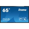 iiyama T6562AS-B1 pantalla de señalización Panel plano interactivo 163,8 cm (64.5") IPS 500 cd / m² 4K Ultra HD Negro Pantalla táctil Procesador incorporado Android 8.0 24/7 iiyama T6562AS-B1 pantalla de señalización Panel plano interactivo 163