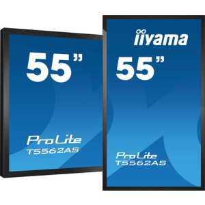 iiyama T5562AS-B1 pantalla de señalización Panel plano interactivo 138,7 cm (54.6") VA 500 cd / m² 4K Ultra HD Negro Pantalla táctil Procesador incorporado Android 8.0 24/7