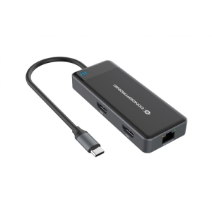 Conceptronic DONN14G base para portátil y replicador de puertos Alámbrico USB 3.2 Gen 1 (3.1 Gen 1) Type-C Gris