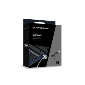 Conceptronic CNBSLOCK15 cable antirrobo Plata 1,5 m