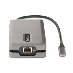 StarTech.com Adaptador Multipuertos USB-C - HDMI/DP 4K a 60Hz - Hub Ladrón USB de 3 Puertos - Power Delivery de Paso de 100W - GbE - Docking Station USB Tipo C de Viajes - Cable de 30cm