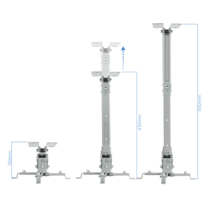 TooQ SOPORTE UNIVERSAL INCLINABLE DE TECHO PARA PROYECTOR PLATA