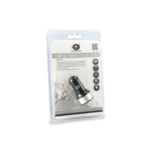 Conceptronic CUSBCAR2A cargador de dispositivo móvil Plata Auto