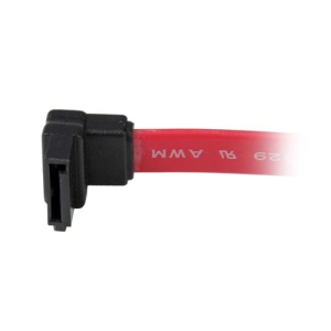 StarTech.com Cable SATA Serial ATA 30cm acodado en ángulo recto a la Derecha - 12 Pulgadas - Rojo