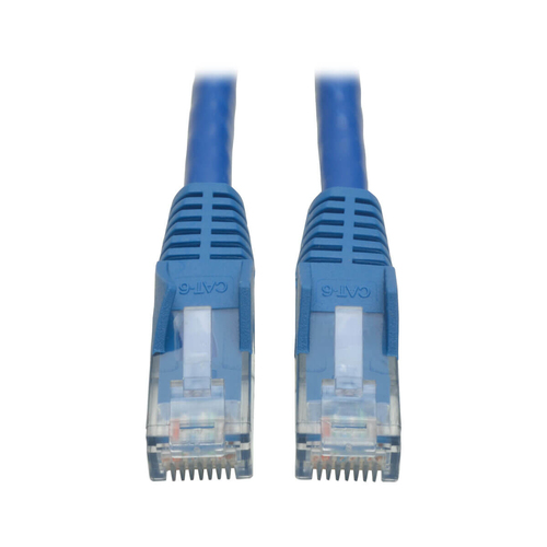 Eaton triplitte Cat6 Gigabit Snagless Molded (UTP) Ethernet Cable (RJ45 M/M), Blue, 2 ft. (0.61 m) Tripp Lite N201-002-BL Cable Ethernet (UTP) Patch Moldeado Snagless Cat6 Gigabit (RJ45 M/M)