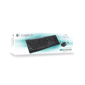 Logitech Wireless Combo MK270 teclado Ratón incluido RF inalámbrico QWERTY Nórdico Negro