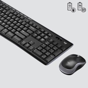 Logitech Wireless Combo MK270 teclado Ratón incluido USB QWERTZ Suizo Negro