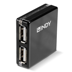 Lindy 42742 hub de interfaz 480 Mbit/s Negro