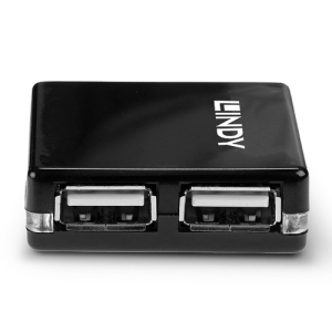 Alternative view of Lindy 42742 hub de interfaz 480 Mbit/s Negro