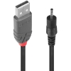 Lindy 70265 cable de transmisión Negro 1,5 m USB A EIAJ-01 (2.5 mm, 0.7 mm) Lindy 70265 cable de transmisión Negro 1