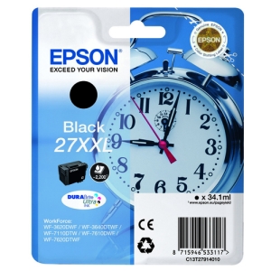 Epson Alarm clock 27XXL DURABrite Ultra cartucho de tinta 1 pieza(s) Original Negro